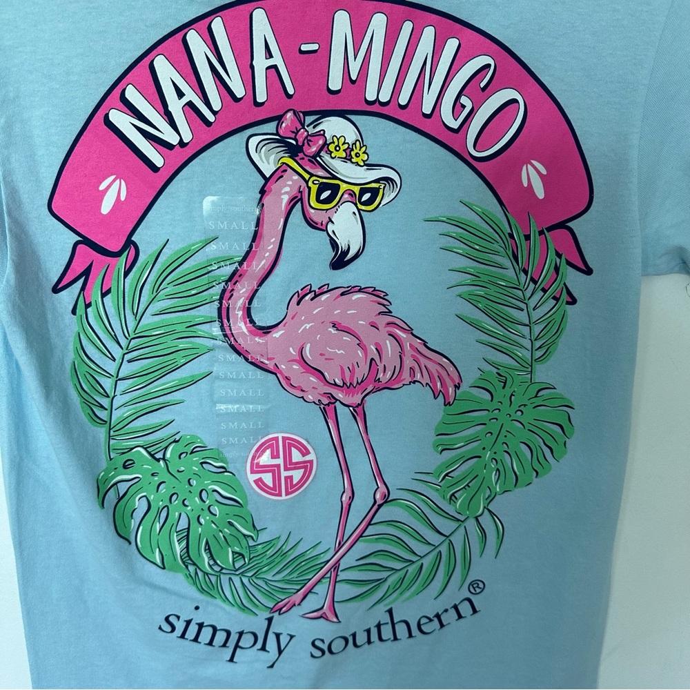 Simply Southern Preppy Nana Flamingo Tee - Picture 7 of 8